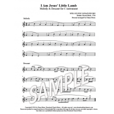 I Am Jesus' Little Lamb - C instrument descant