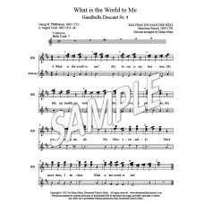 What Is The World To Me - HB descant
