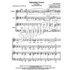 Amazing Grace - Intro-Descant-Coda (2-part, organ)