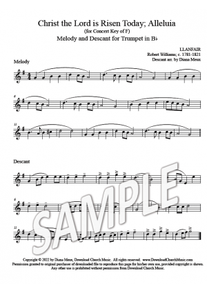 Christ the Lord is Risen Today! Trumpet descant