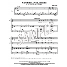 Christ Has Arisen, Hallelu! (U/2, SAB, or SATB & piano)