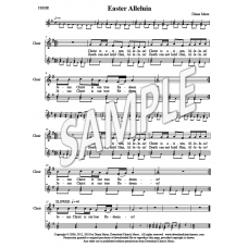 Easter Alleluia - extended - Choir part & accomp with percussion