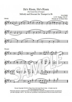 He's Risen, He's Risen! Trumpet descant