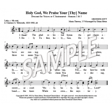Holy God, We Praise Your [Thy] Name - Descant