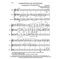 Variations on Hyfrydol for Woodwind Trio (flute, oboe, bassoon)