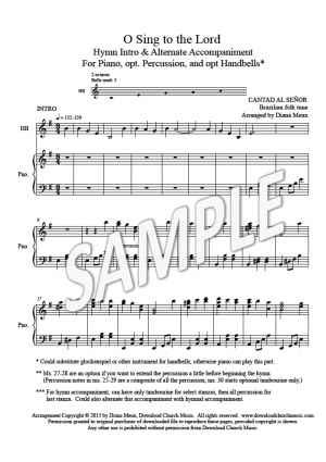O Sing to the Lord intro sample