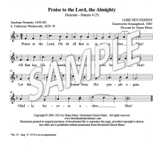 Praise to the Lord, the Almighty - Descant